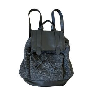 Abercrombie and Fitch Women Black Backpack Wool Blend Gray Black